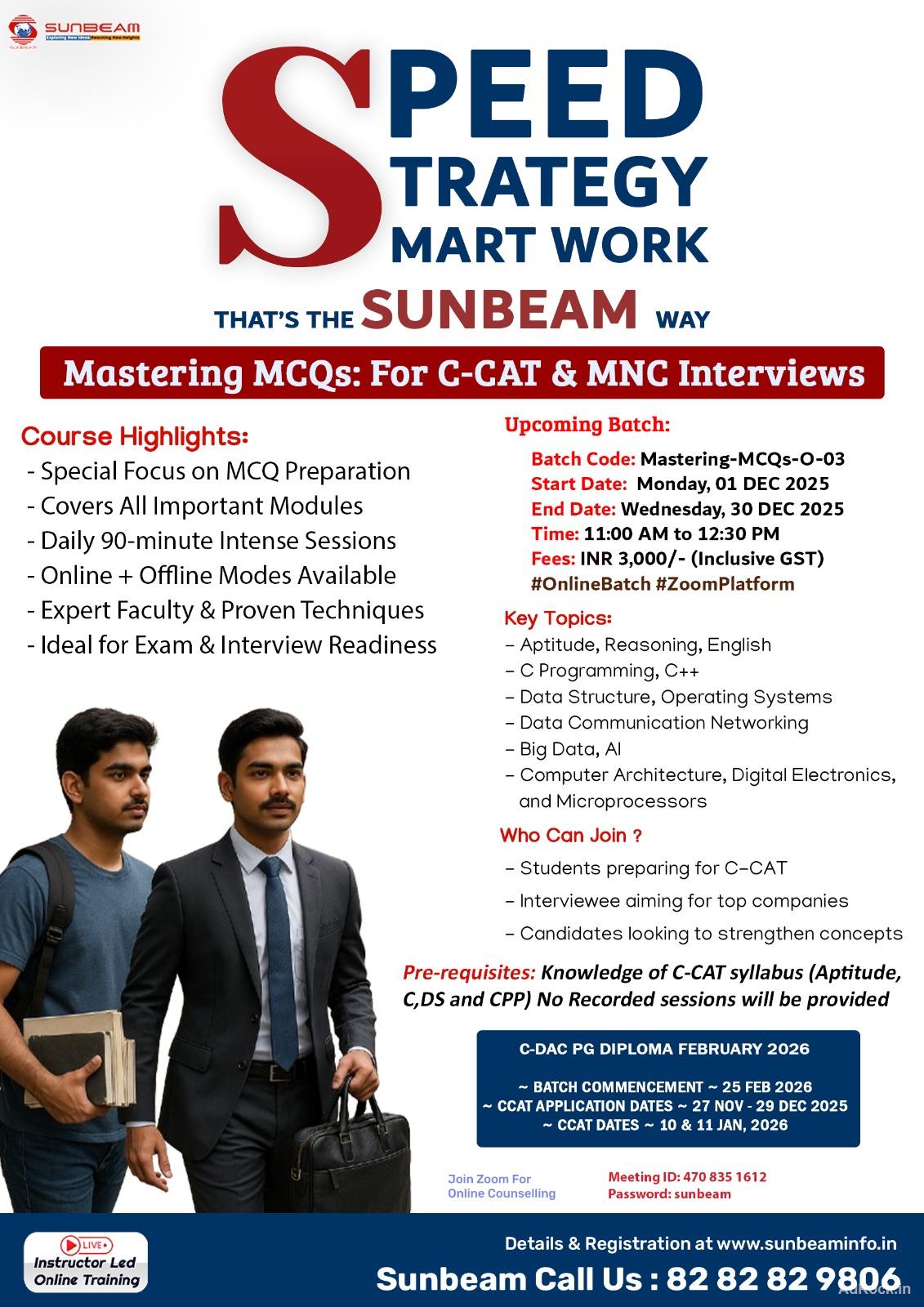 Mastering MCQs Training Program for C-CAT & MNC Interviews