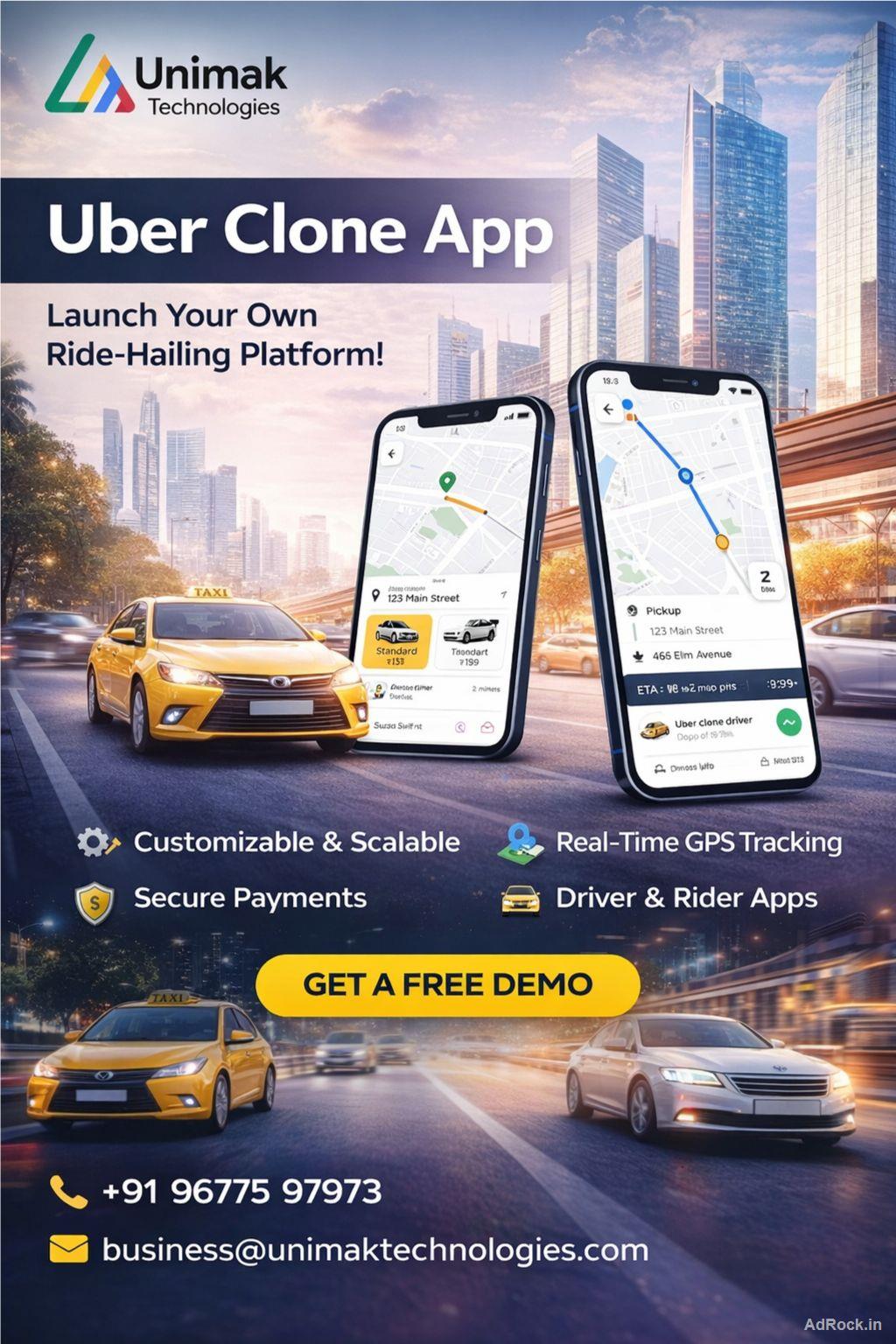 Uber Clone App | Launch Your Own On-Demand Taxi Booking App