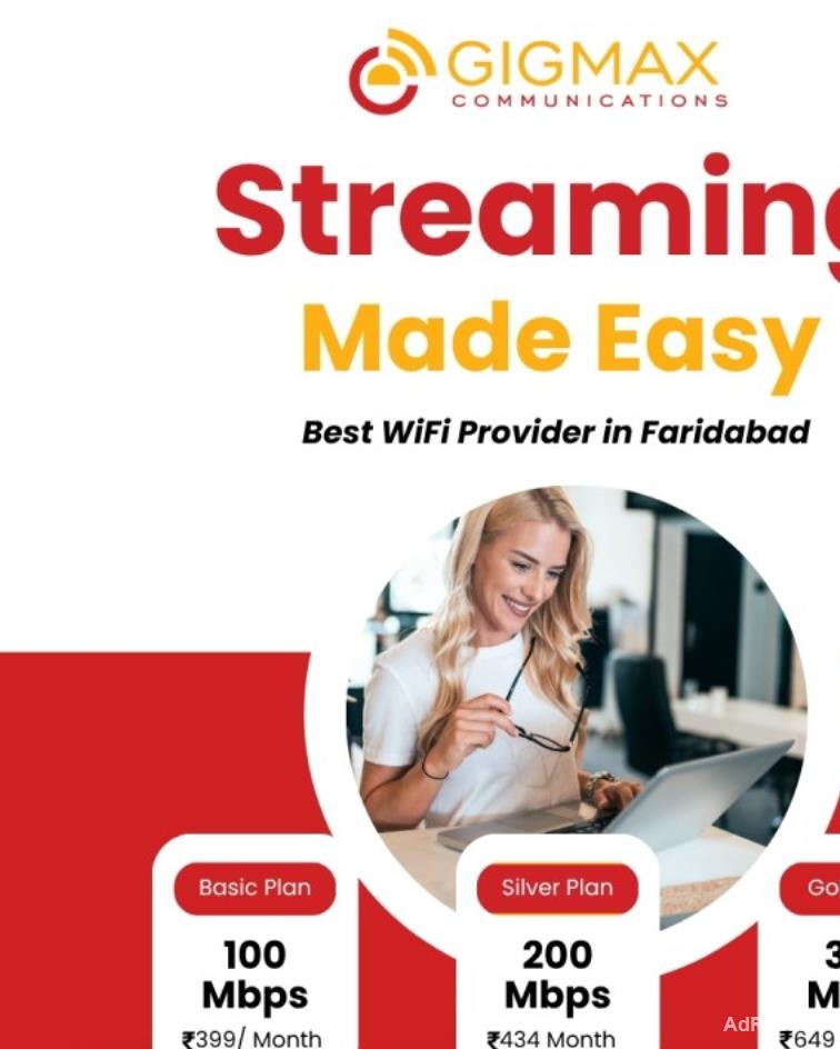 Best WiFi Provider in Faridabad – Gigmax Internet