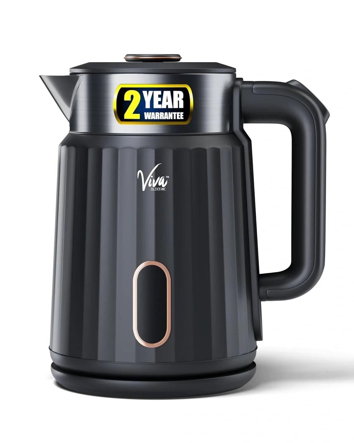 FEDUS Aqua Viva Electric Kettle, 1.8 Litres hot water kettle Jug, 1500W Stainless Steel Body, Power Indicator ..