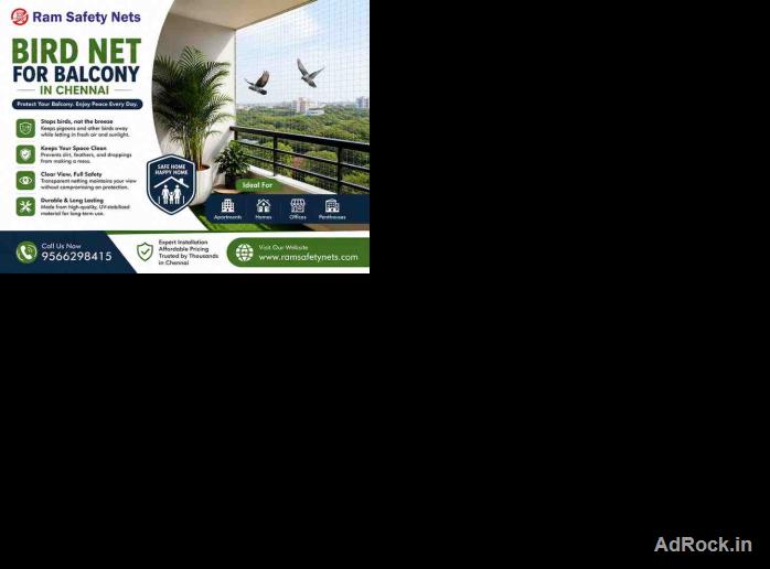 Professional Balcony Bird Net Services in Chennai