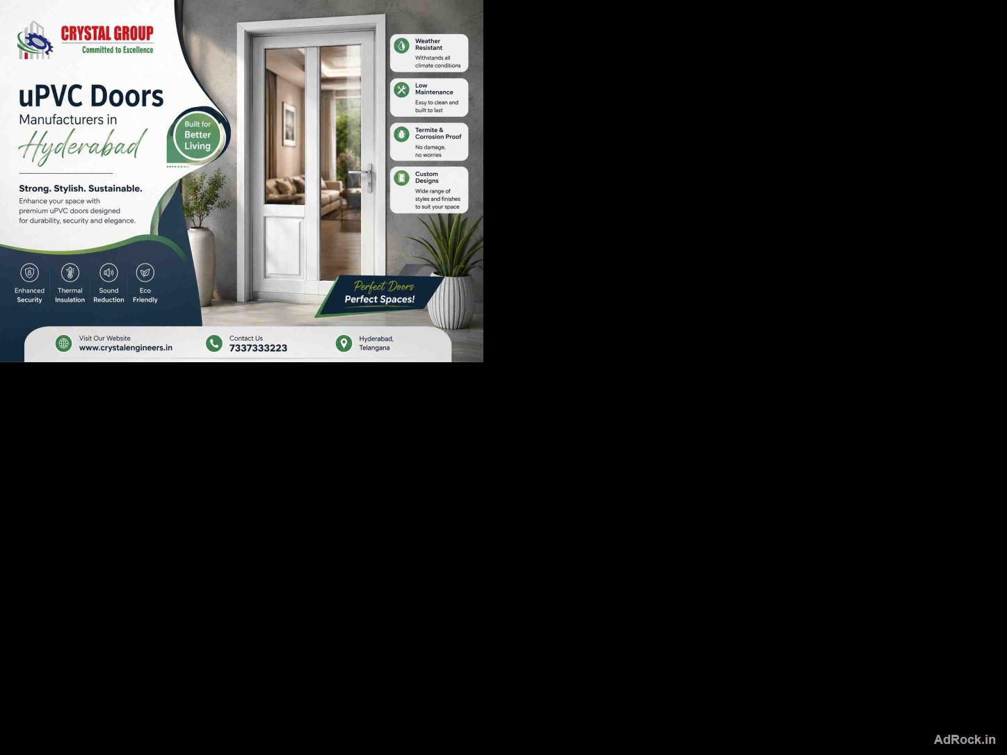 High-Quality uPVC Doors Manufacturers in Hyderabad