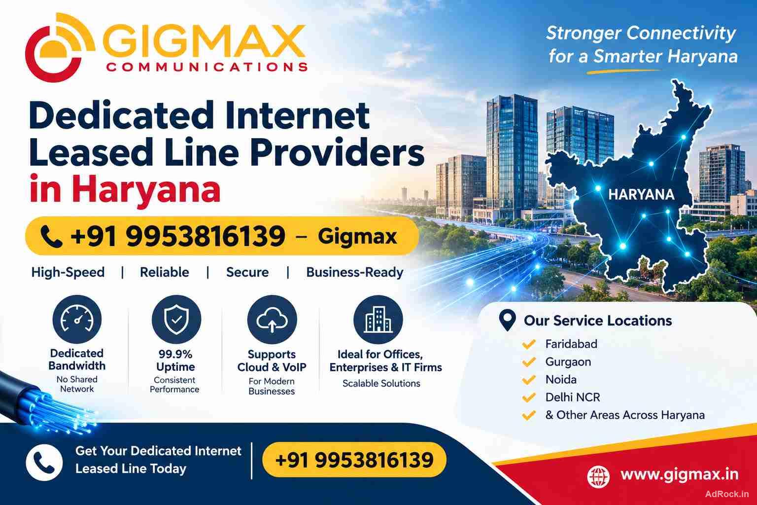 Dedicated Internet Leased Line Providers in Haryana | +91 9953816139 – Gigmax 