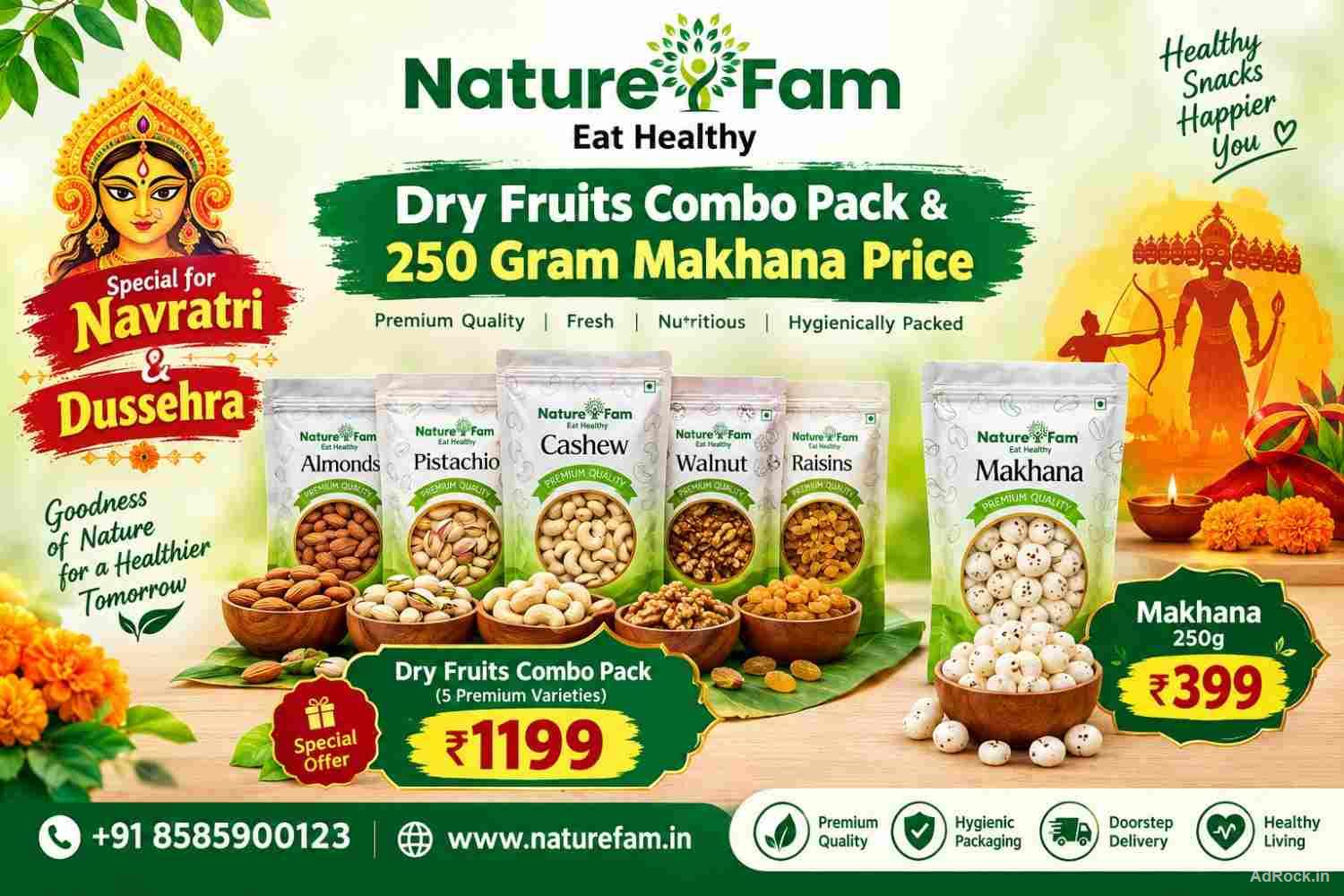 Dry Fruits Combo Pack & 250 Gram Makhana Price | Naturefam