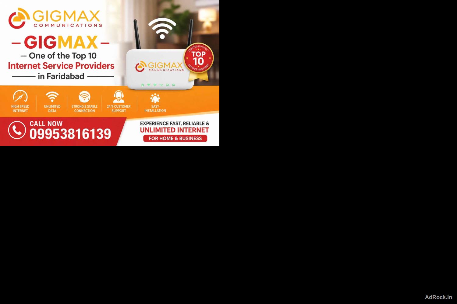  GIGMAX – One of the Top 10 Internet Service Providers in Faridabad 