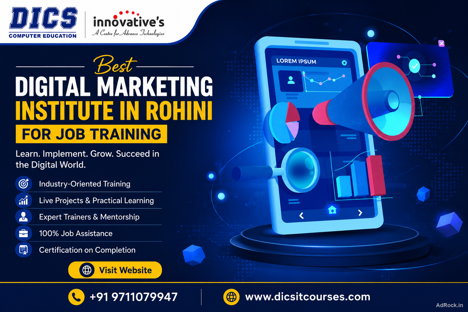 Best Digital Marketing Institute in Rohini for Job Training 