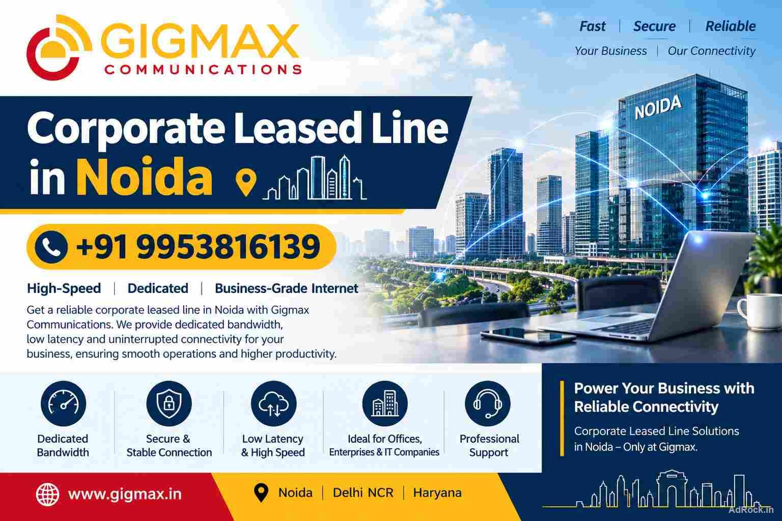 Corporate Leased Line in Noida | +91 9953816139 – Gigmax