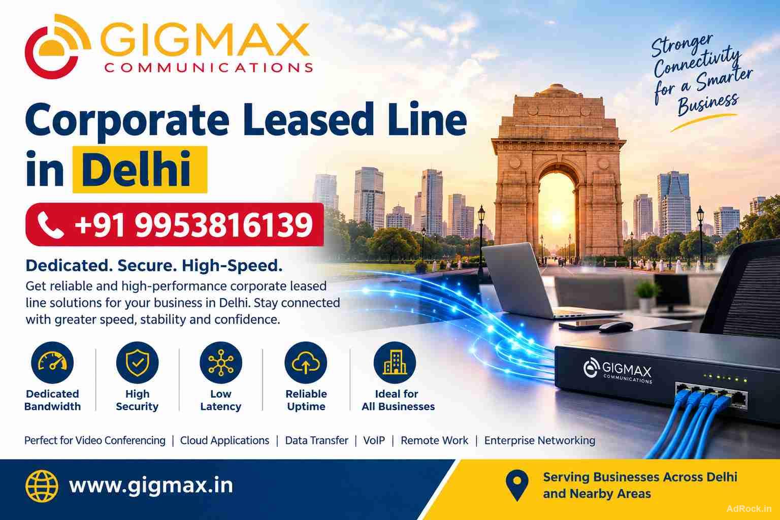 Corporate Leased Line in Delhi | +91 9953816139 – Gigmax 
