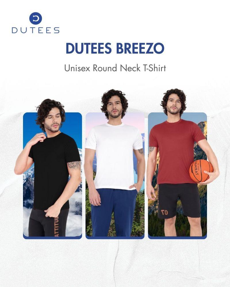 Unisex Solid Color Round Neck T-Shirt – Breezo Premium Polyester Tee