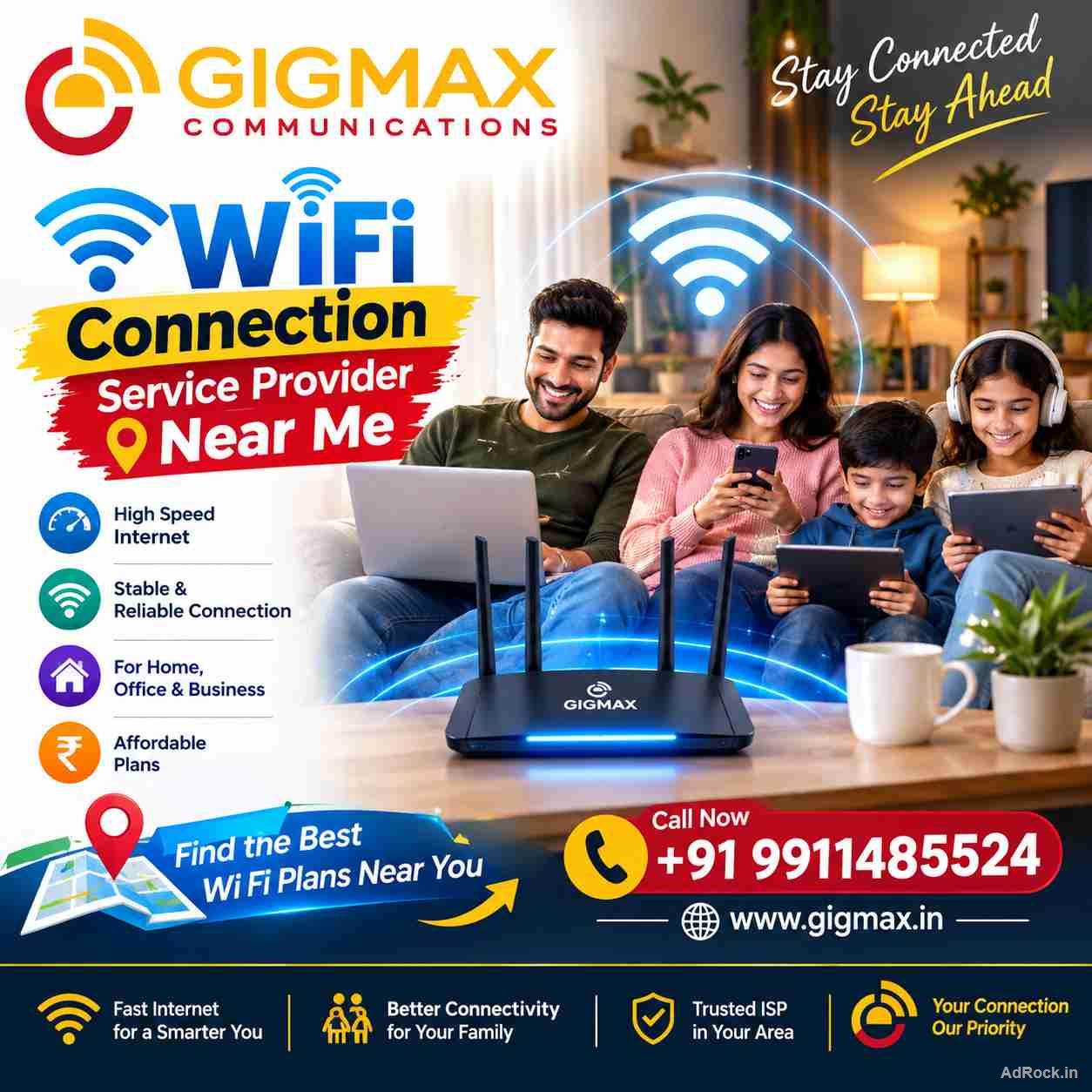 WiFi Connection Service Provider Near Me | +91 9911485524 – Gigmax