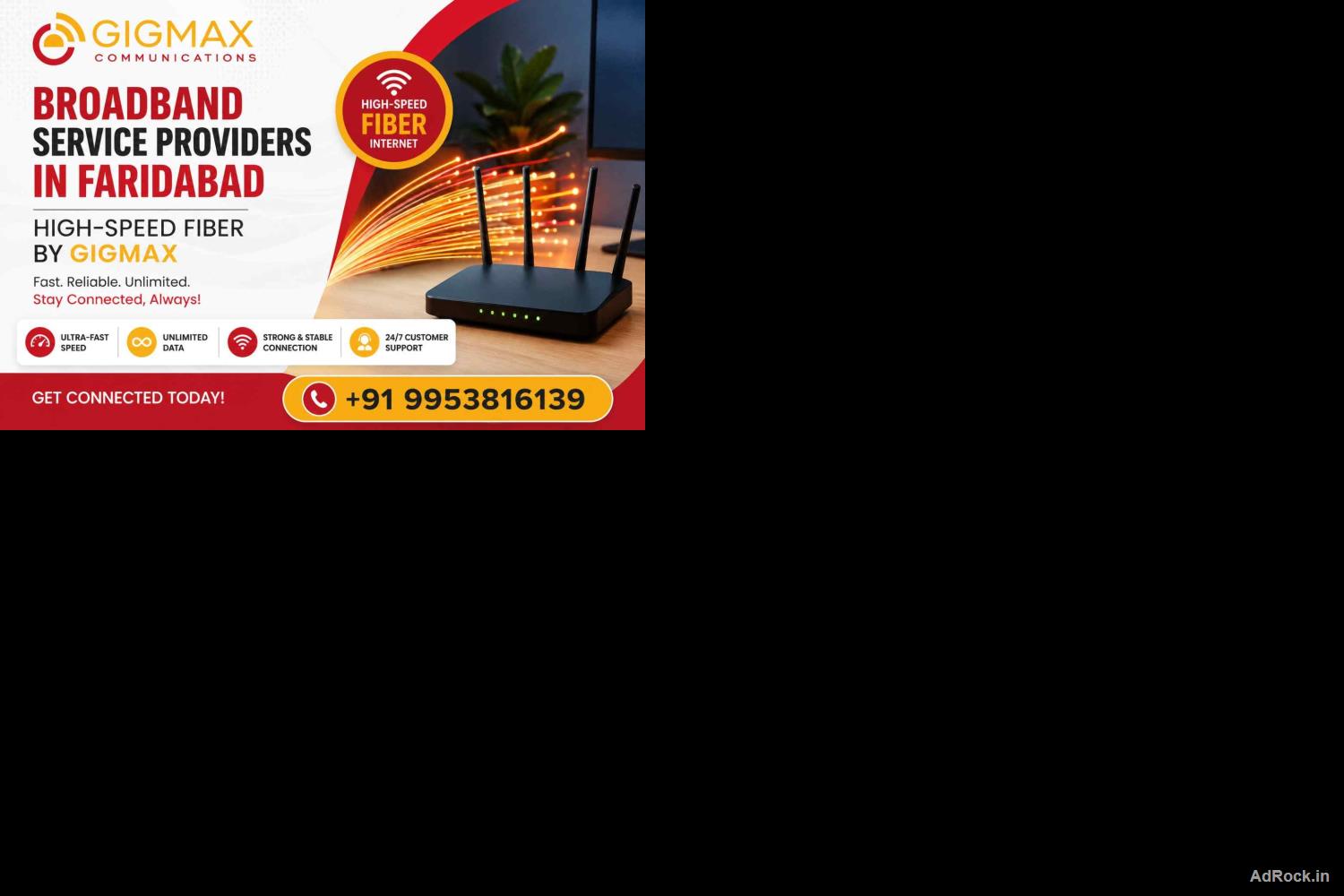  Broadband Service Providers in Faridabad High-Speed Fiber by GIGMAX