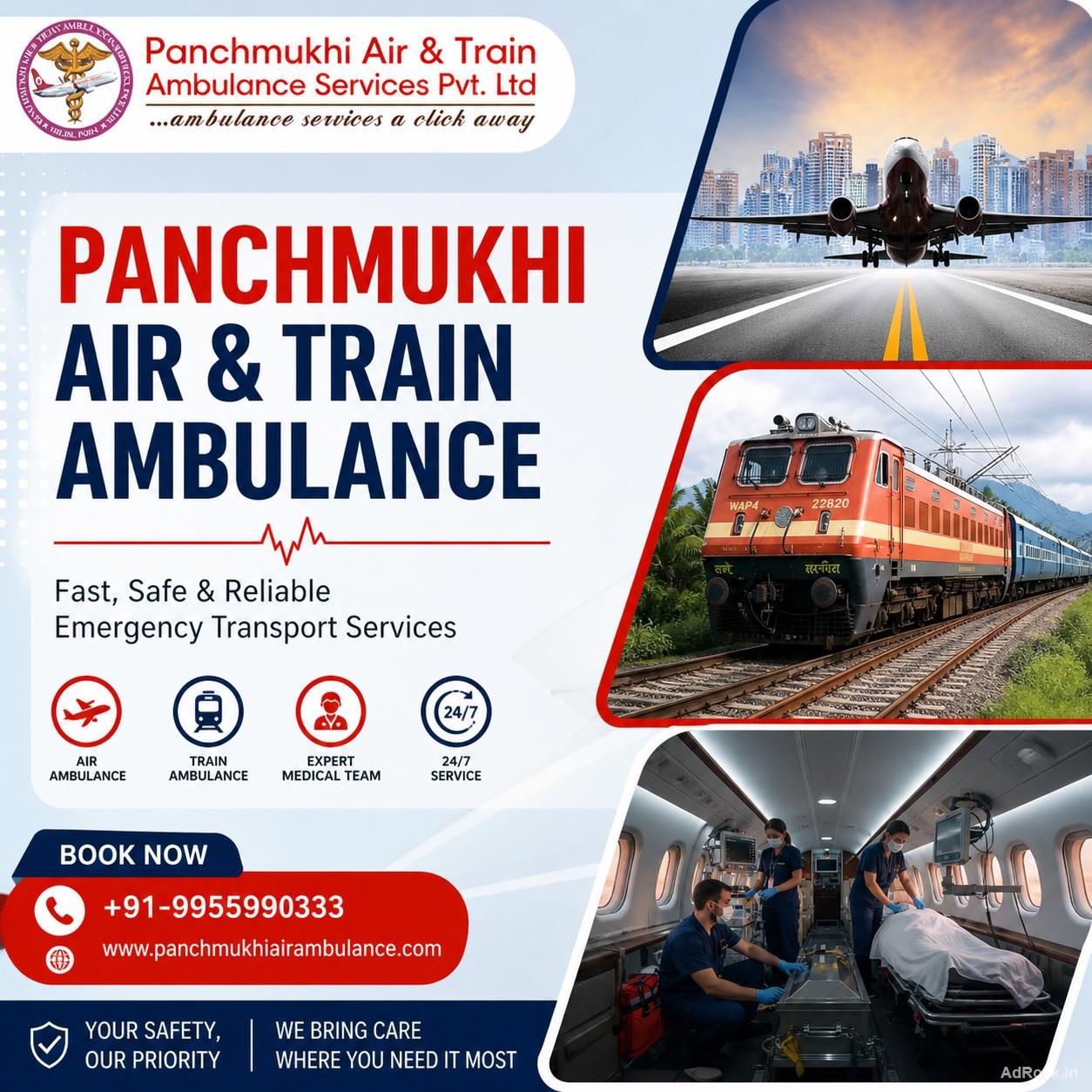 Panchmukhi Air and Train Ambulance in Patna- authentic and reliable service