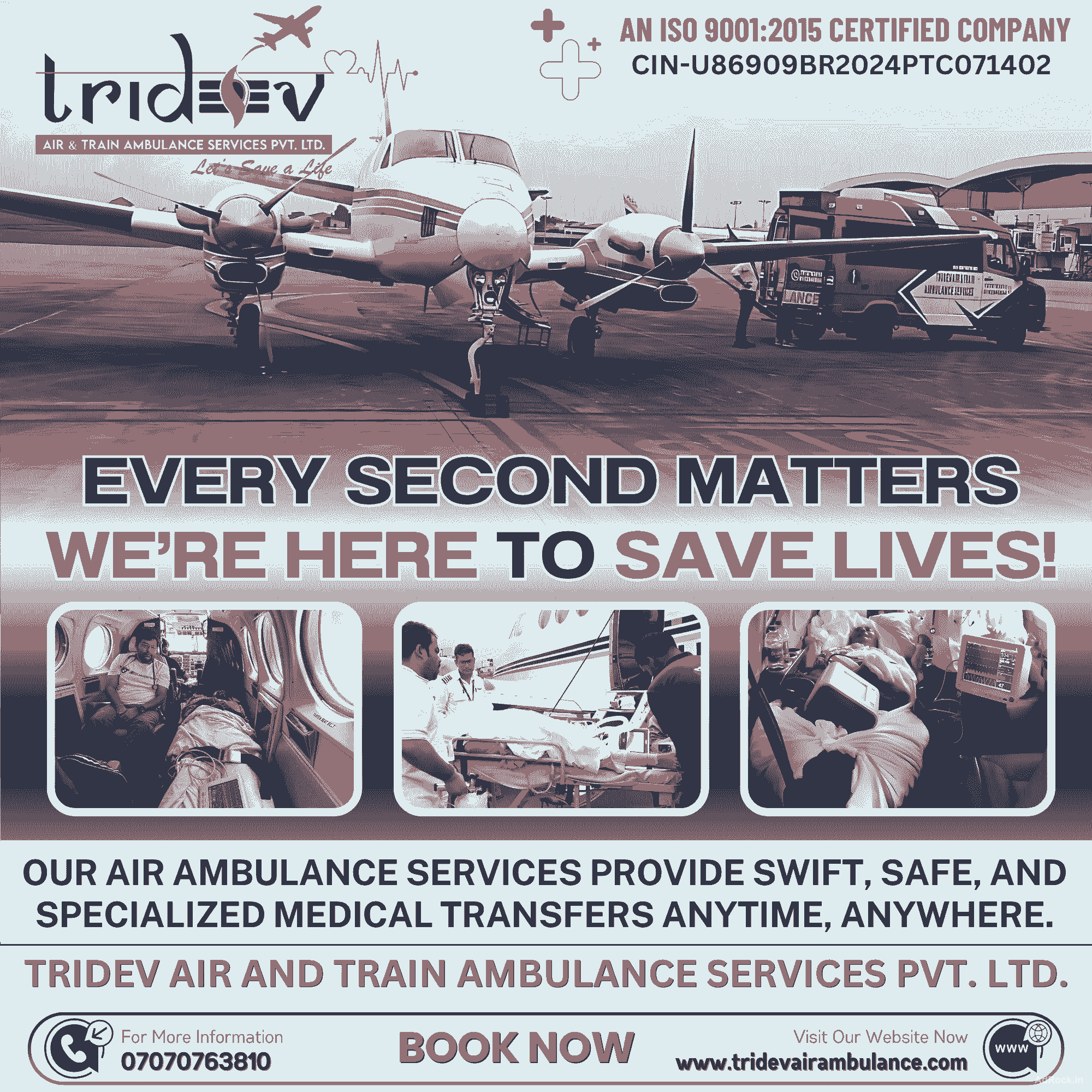 Tridev Air Ambulance Services in Delhi Solve the Problem of Changing Cities