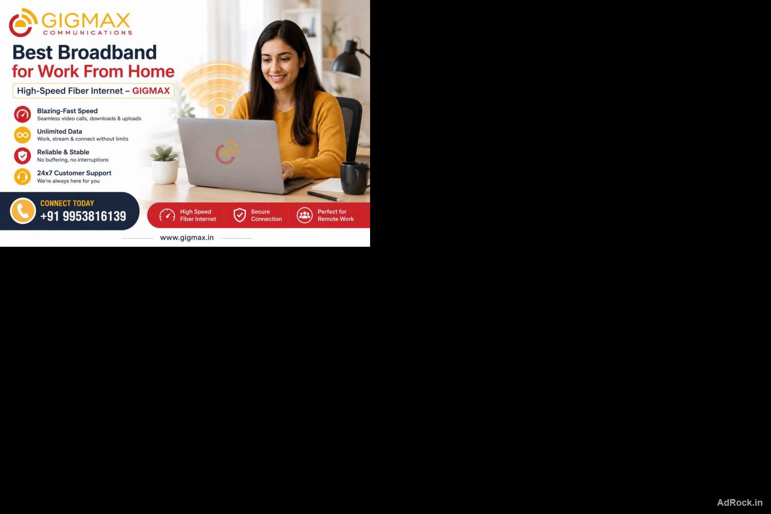 Best Broadband for Work From Home | High-Speed Fiber Internet – GIGMAX