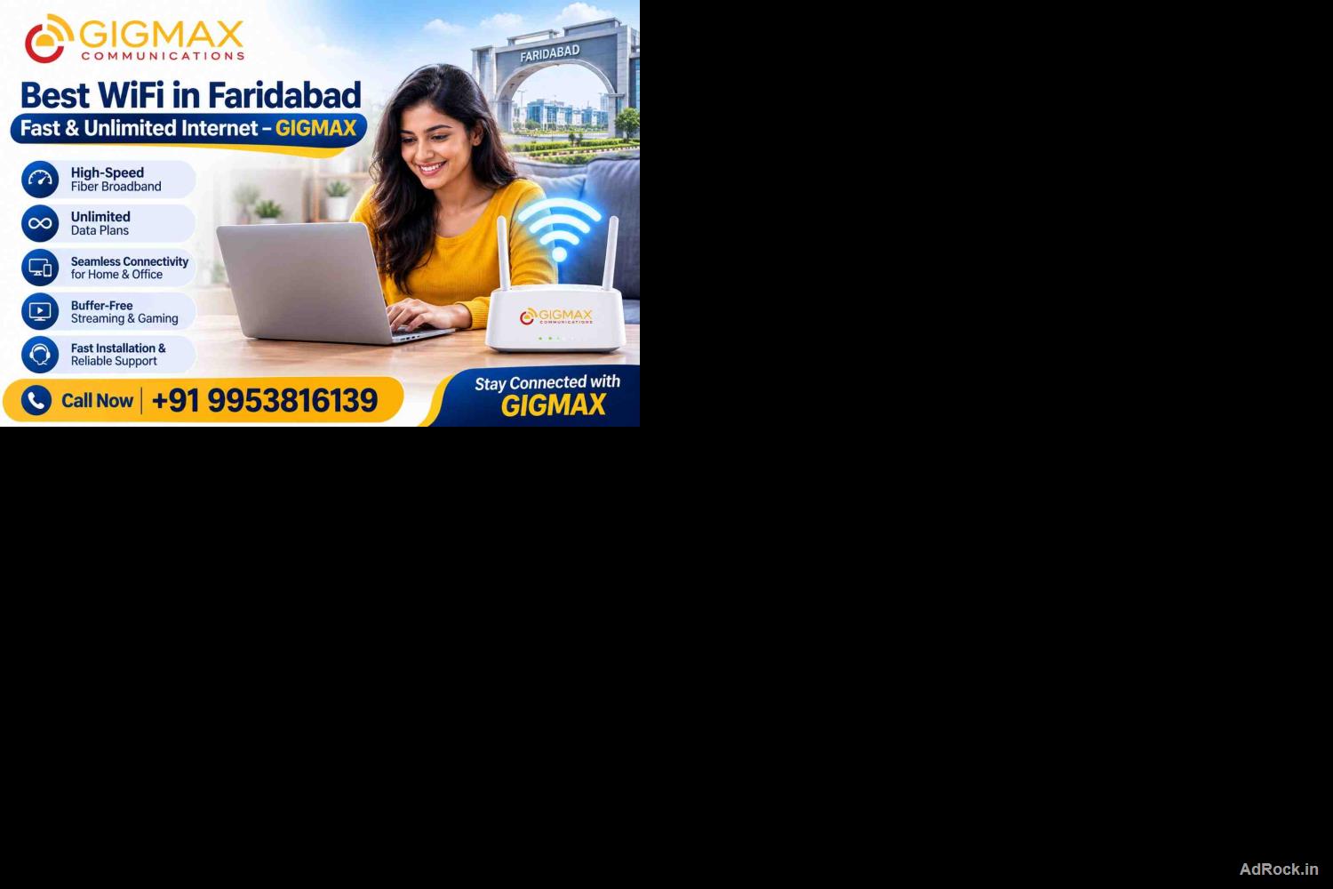Best WiFi in Faridabad | Fast & Unlimited Internet – GIGMAX