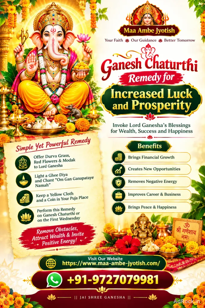 Ganesh Chaturthi Remedy for Increased Luck and Prosperity