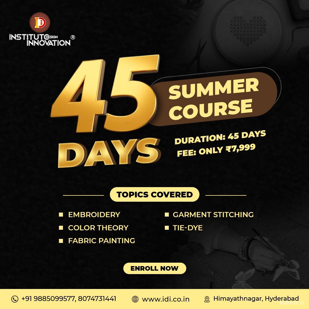 Summer Fashion Designing Classes at IDI Institute