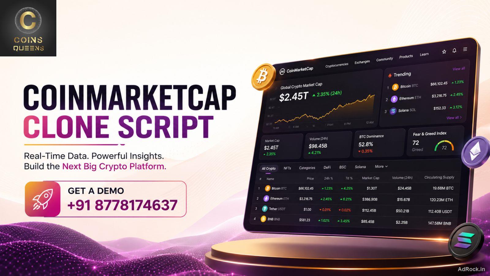 Advanced CoinMarketCap Clone Script for Institutional Market Analytics