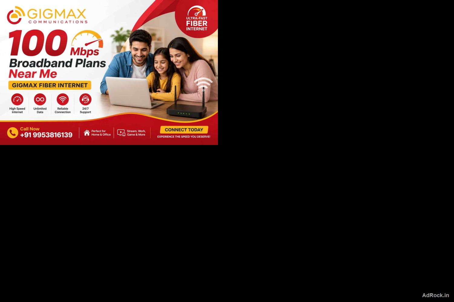 100 Mbps Broadband Plans Near Me | GIGMAX Fiber Internet