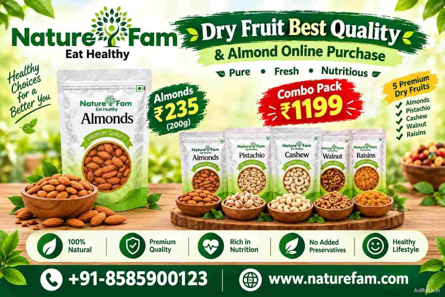 Dry Fruit Best Quality & Almond Online Purchase | Naturefam