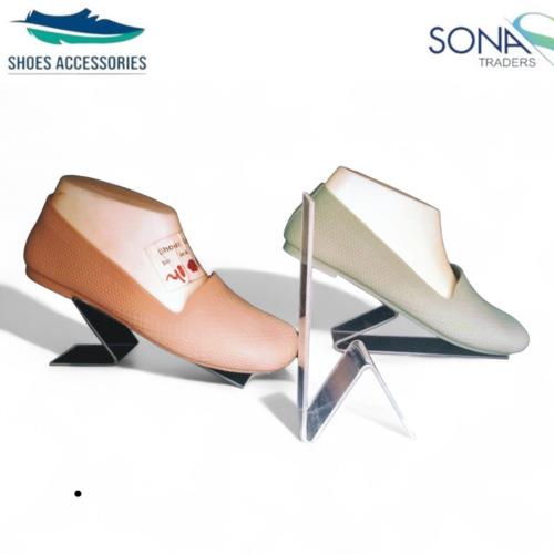 Acrylic Side Angle Shoe Display Stand 