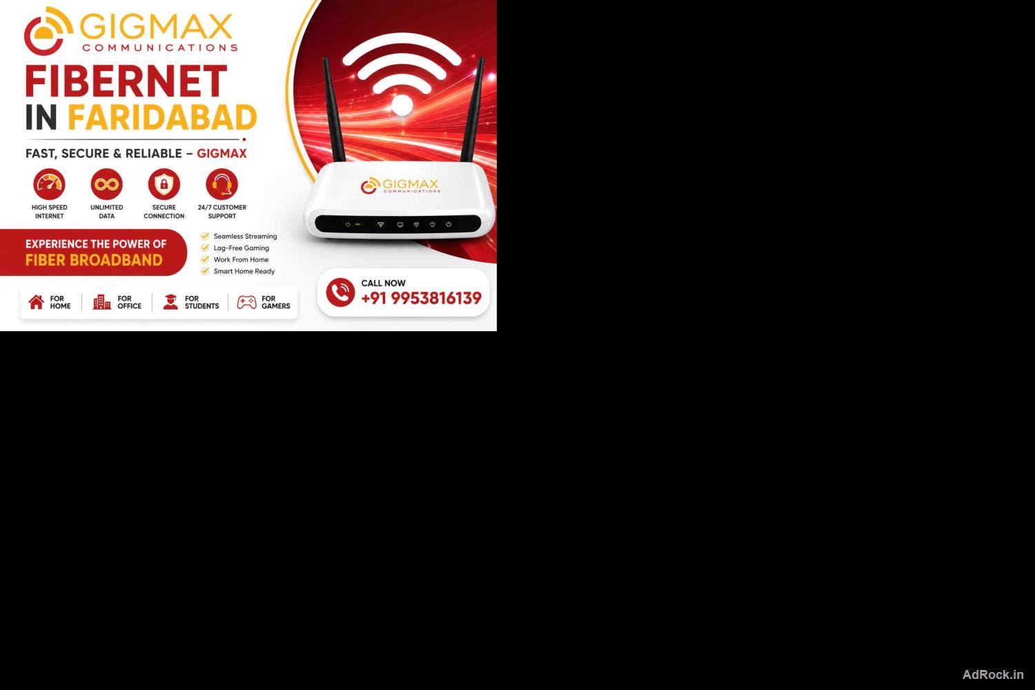Fibernet in Faridabad | Fast, Secure & Reliable – GIGMAX