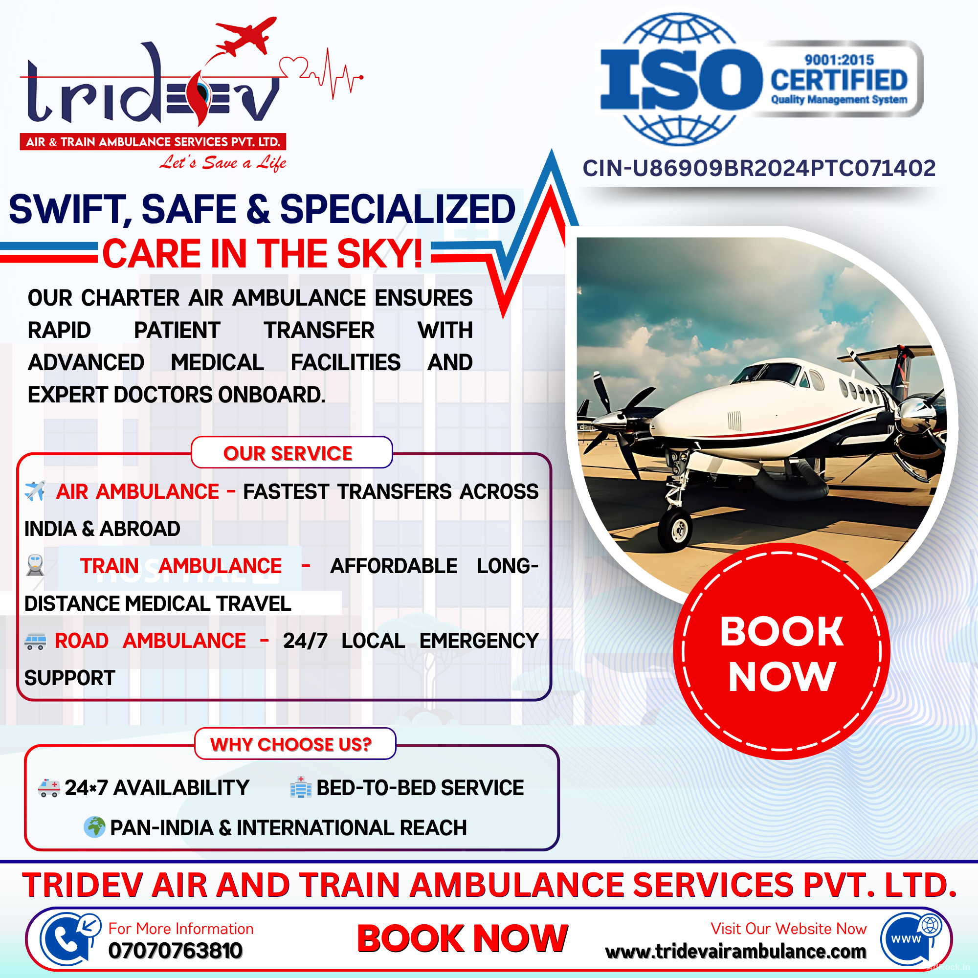 Speedy Reach: Tridev Air Ambulance Patna - Pan-India Medical Transport Speedy Reach: Tridev Air Ambulance Patna - Pan-India Medical Transport