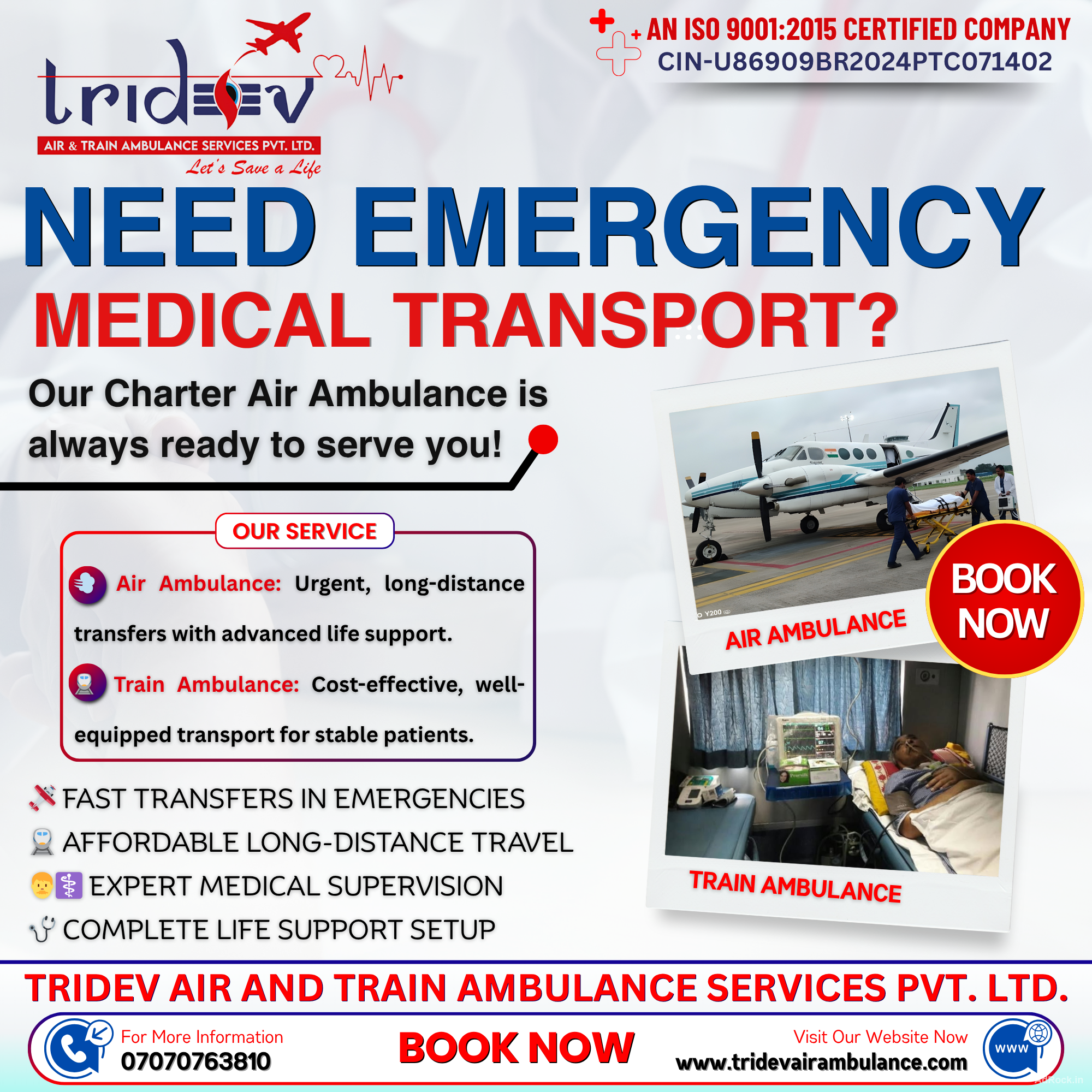A Mile A Minute: Tridev Air Ambulance Services in Ranchi—the High-Quality Advantages A Mile A Minute: Tridev Air Ambulance Services in Ranchi—the High-Quality Advantages
