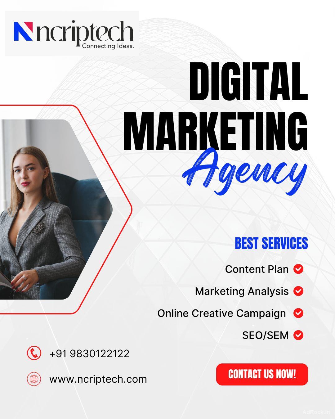 Top Digital Marketing Service in Kolkata | Ncriptech | Call: +9830122122