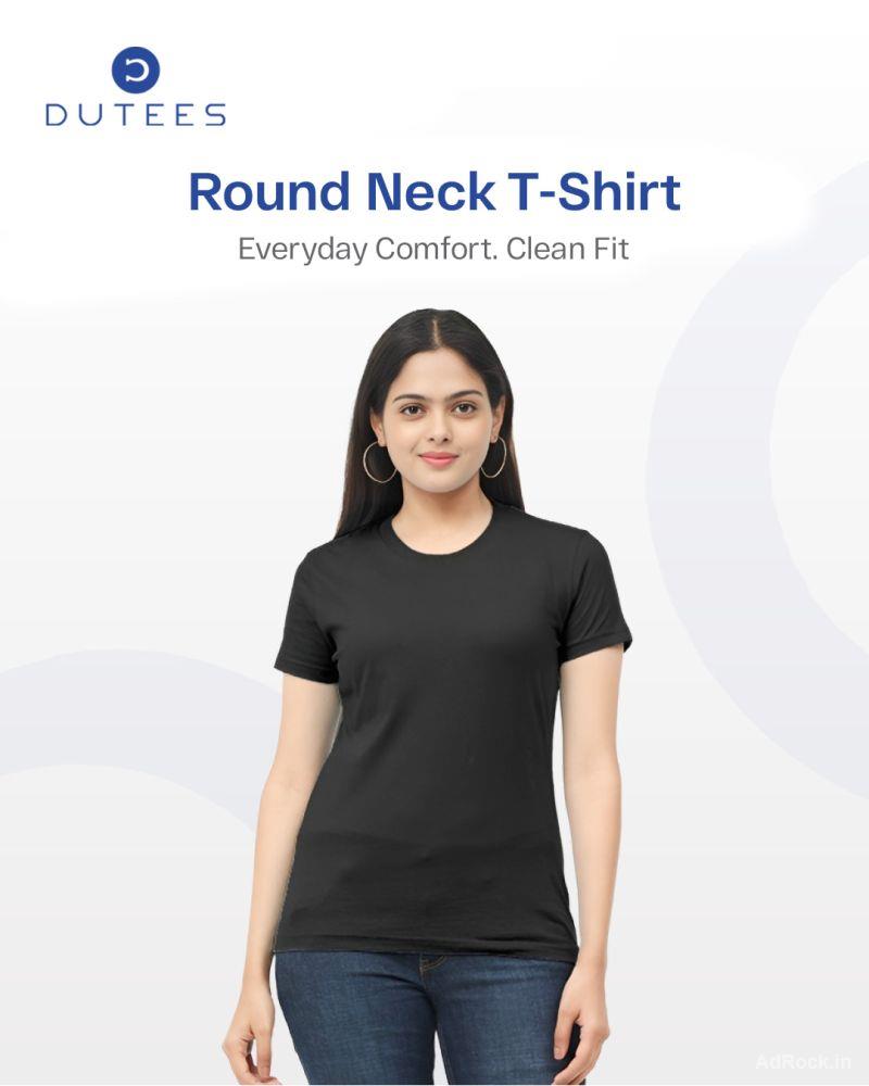 Soft, Durable Round Neck Tees – Perfect for Daily Wear & Branding!