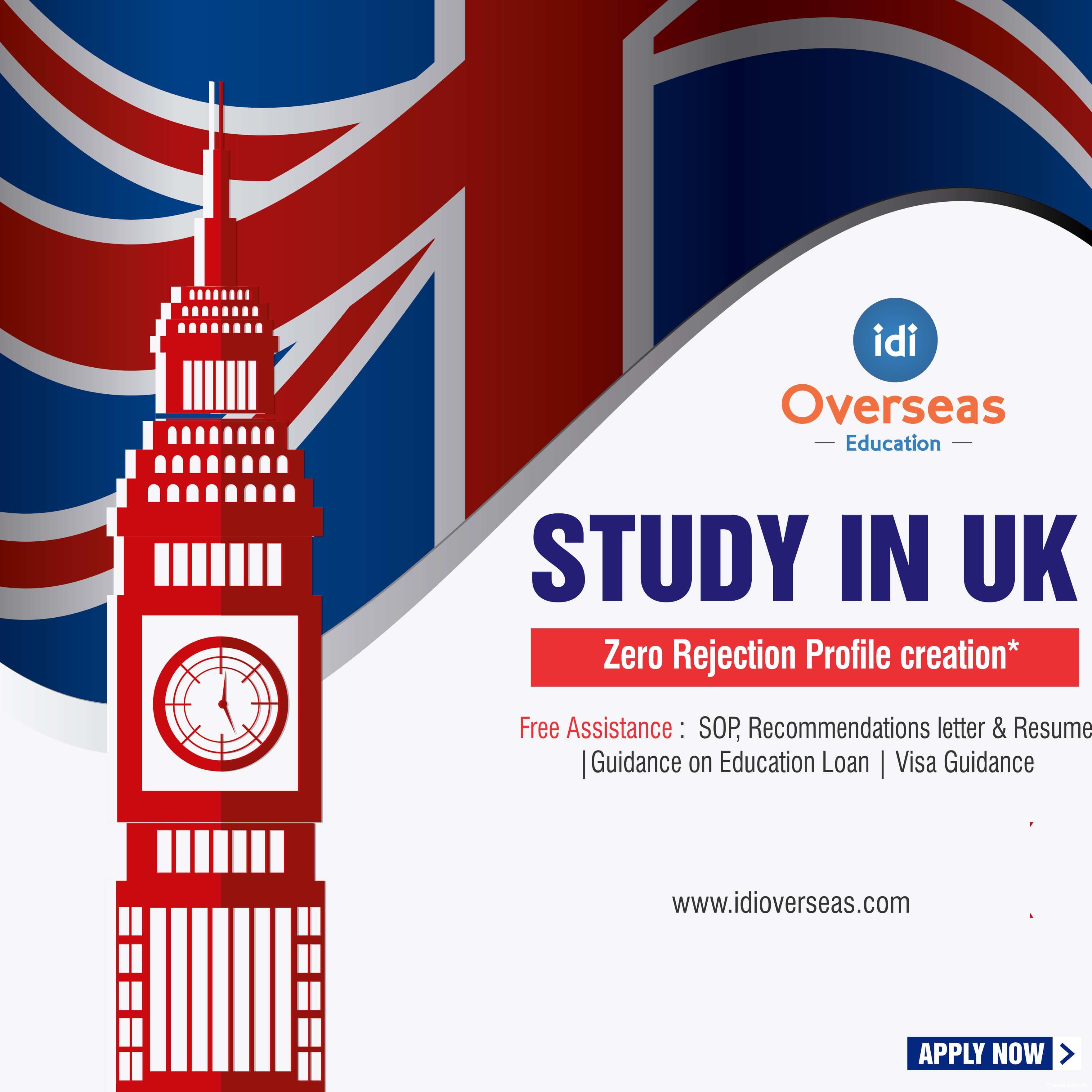 Study In UK Without IELTS - IDI Overseas