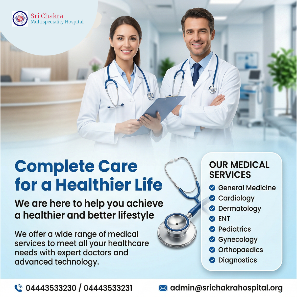 Trusted Multispeciality Hospital in South Chennai | Expert Doctors, Affordable Care Since 2003 | Sri Chakra Mu..
