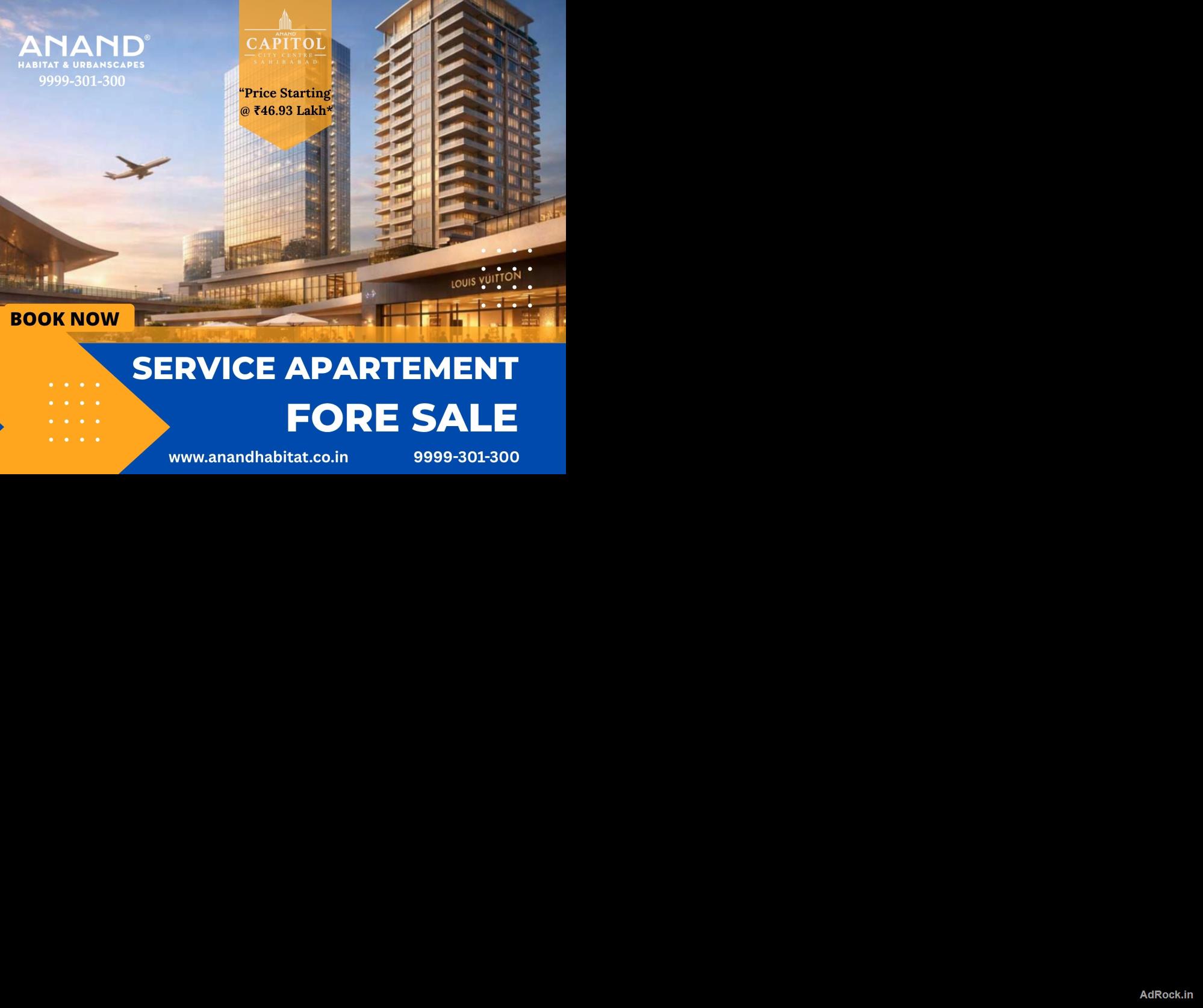 Sahibabad's Anand Capitol City Centre: Luxurious Service Apartments – Prime Investment Opportunity