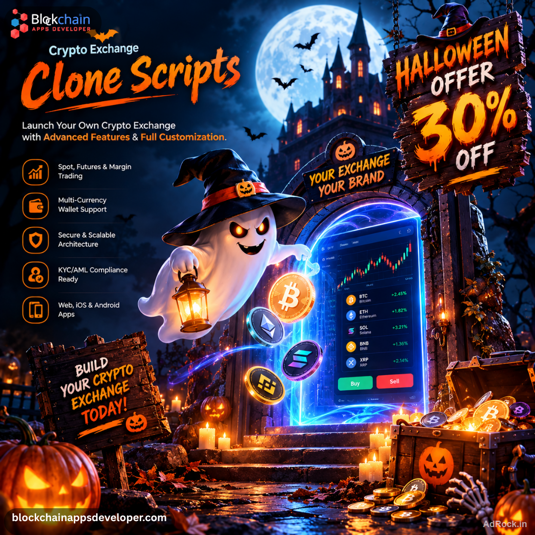 Halloween Special: Launch Your Own Crypto Exchange with BlockchainAppsDeveloper's Exchange Clone Scripts – 30%..
