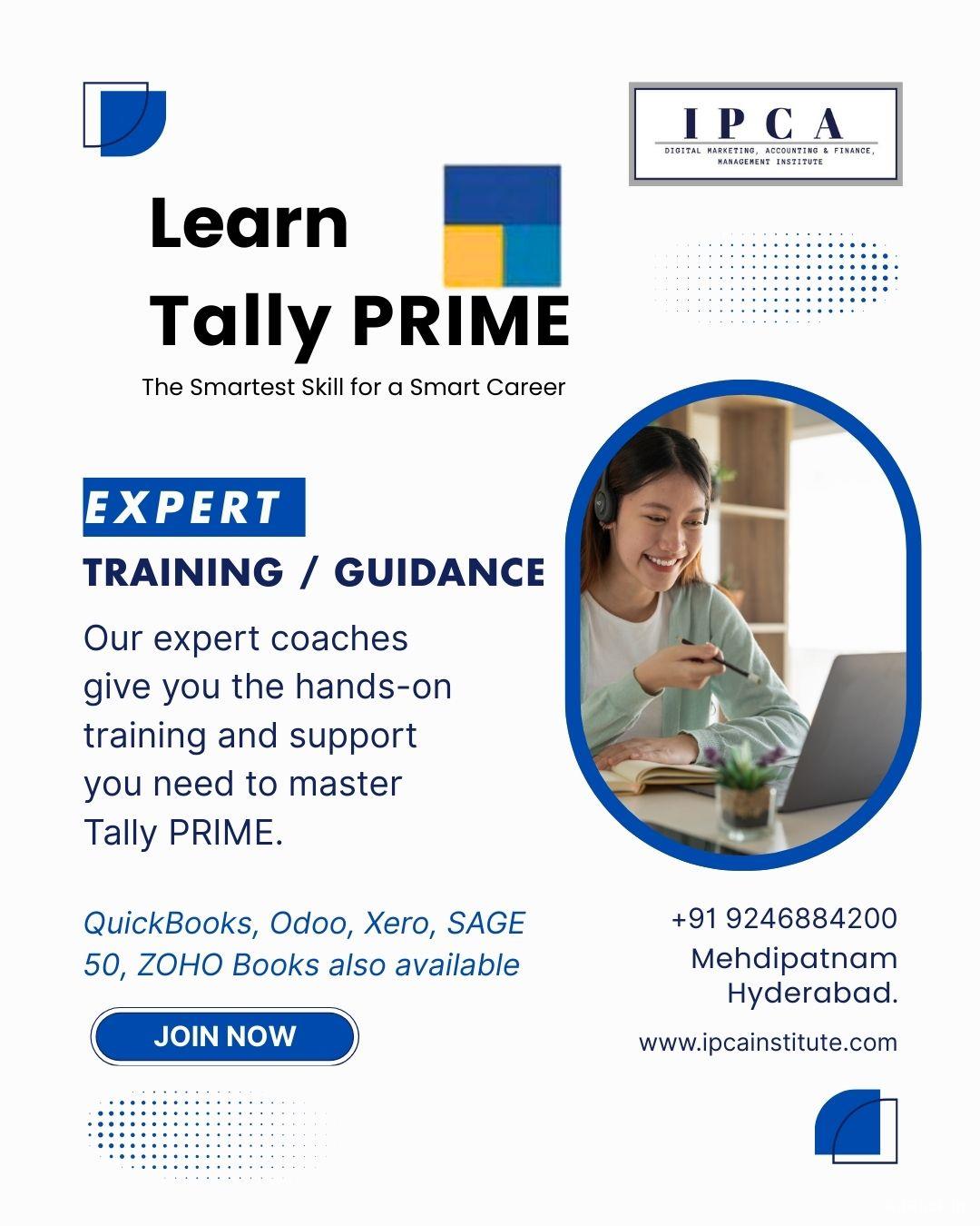Learn Tally PRIME & Tally ERP with real-time practical accounting training at IPCA