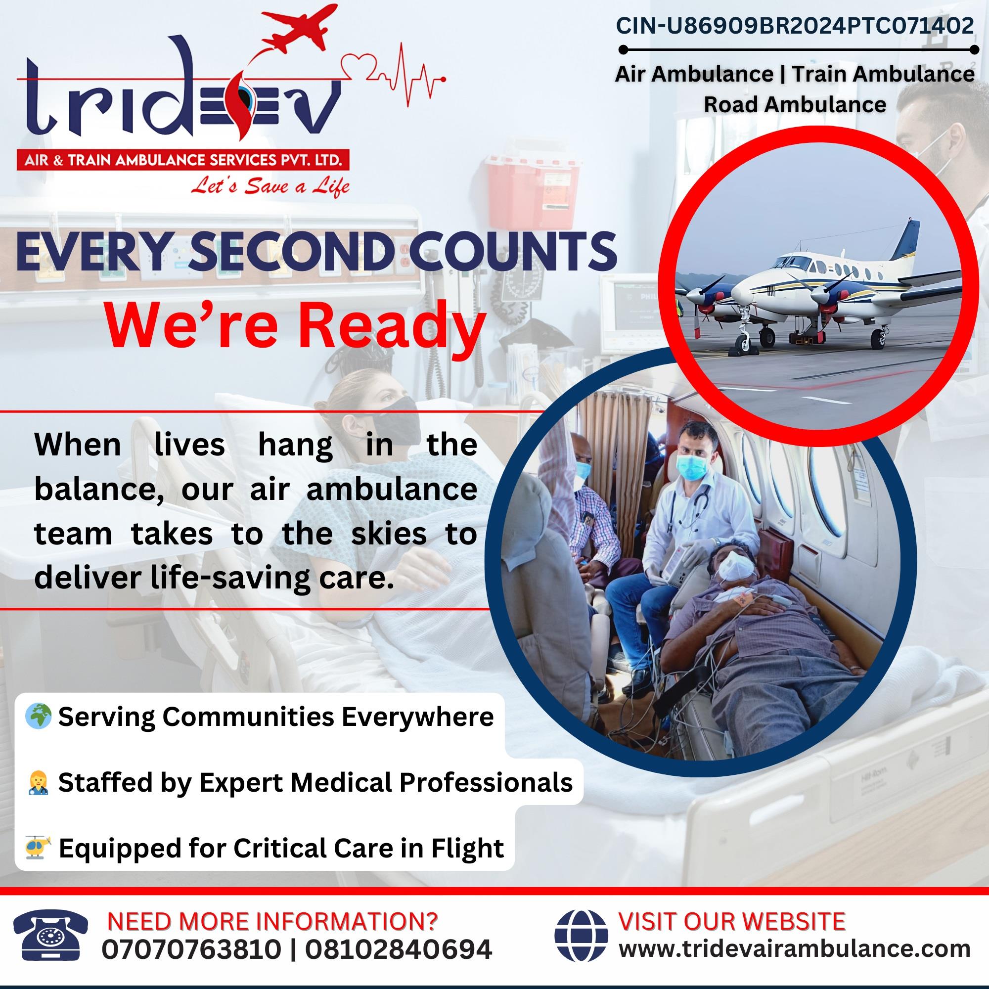 Your Trusted ICU Air Ambulance Partner: Tridev Air Ambulance Services in Ranchi 