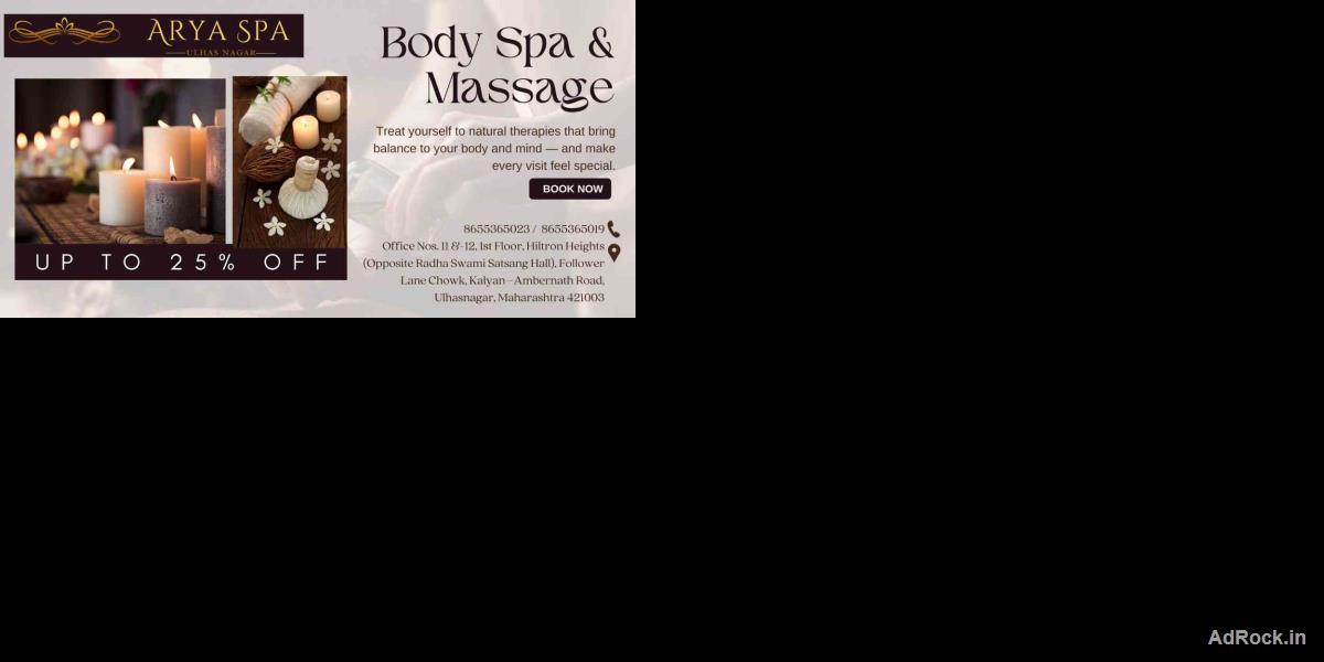Arya Spa Ulhasnagar Gentle Restful Care 8655365019 Arya Spa Ulhasnagar Gentle Restful Care 8655365019