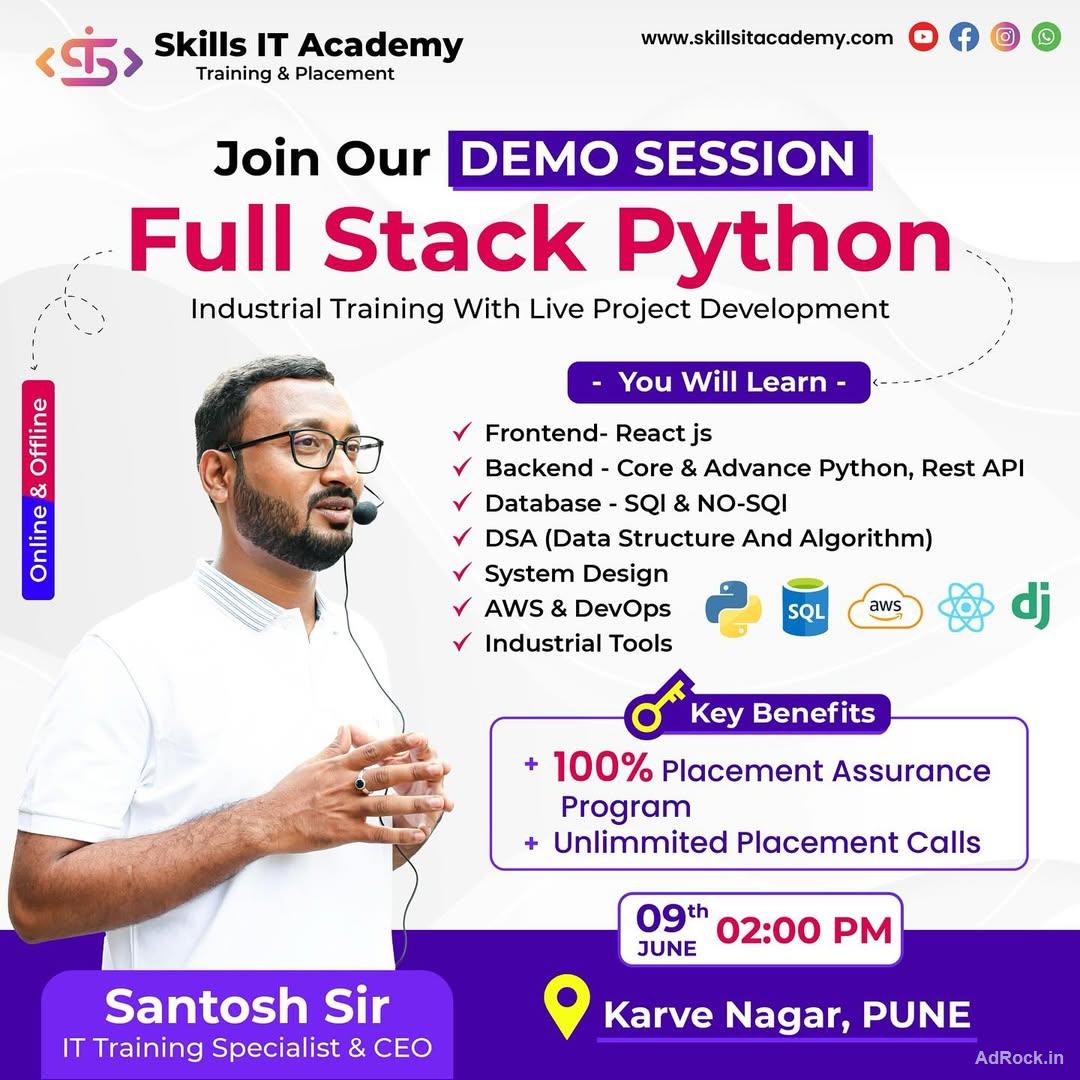 Full Stack Python | Python Classes in Karve Nagar | Skills IT Academy