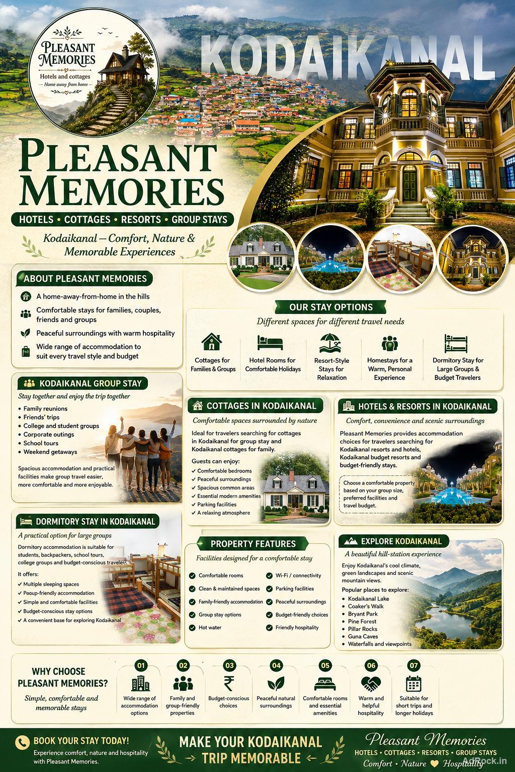 Affordable Cottages in Kodaikanal for Group Stay | Pleasant Memories