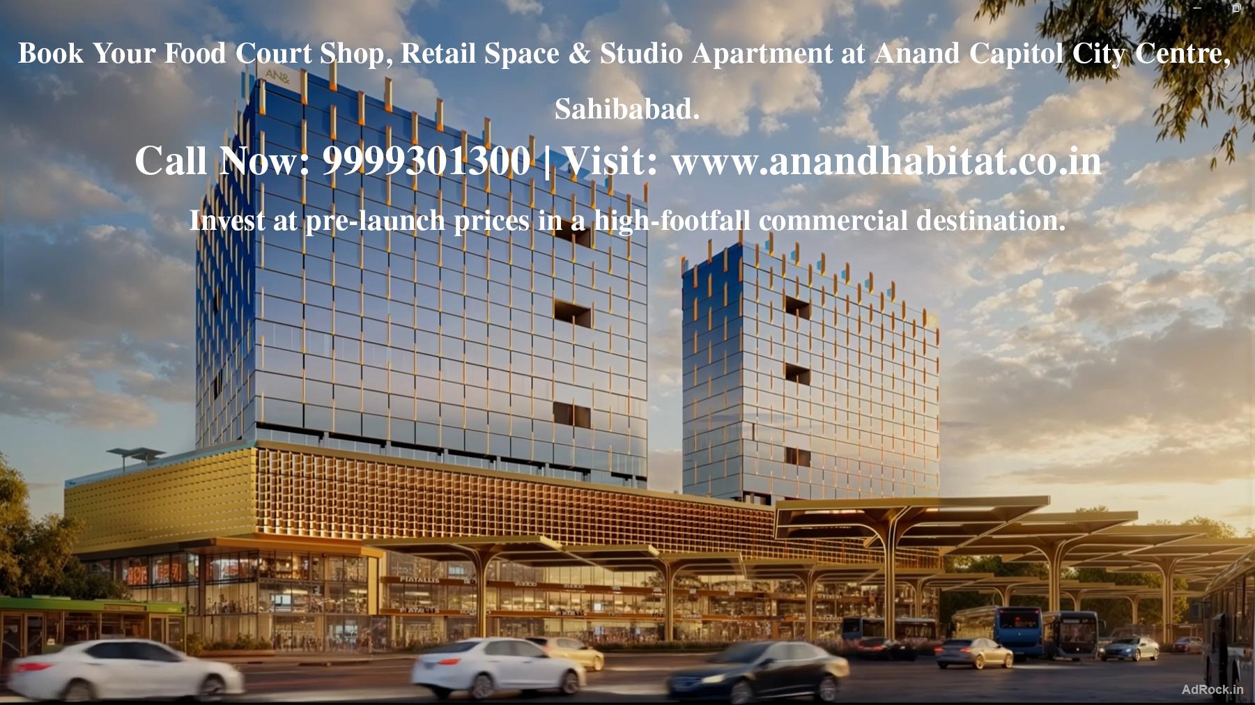 Sahibabad's Anand Capitol City Centre: Luxurious Service Apartments – Prime Investment Opportunity