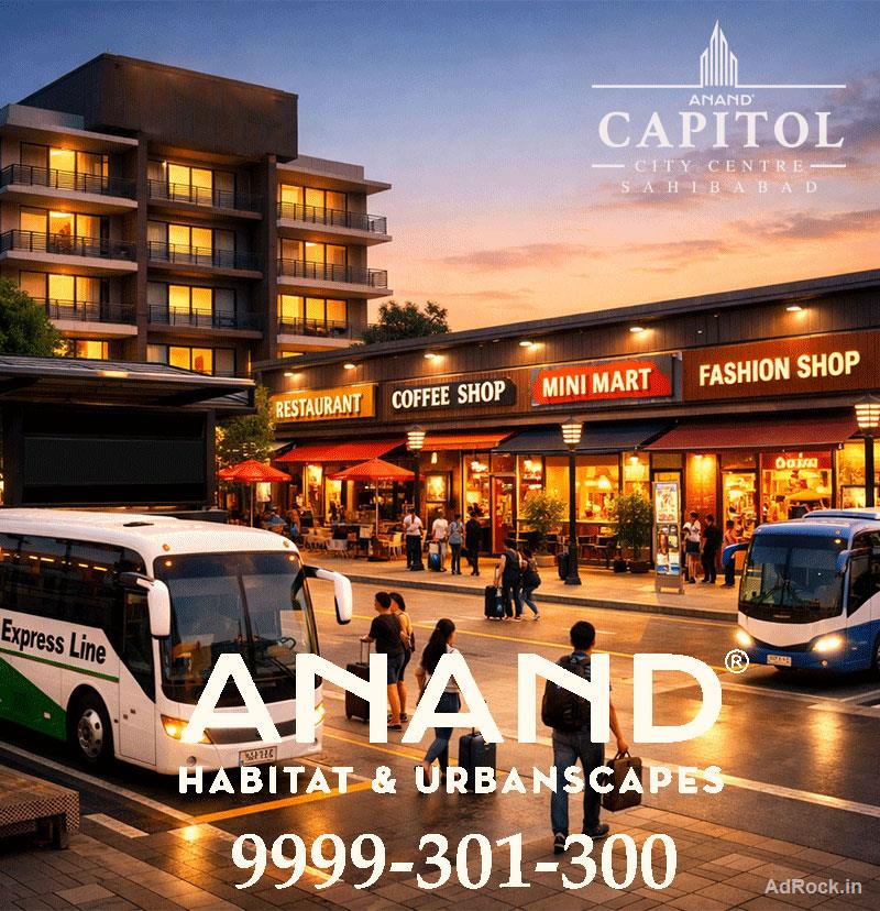 Book Your Shop or studio apartment in Anand Capitol City Centre By Anand Habitat & Urbanscapes Sahibabad 