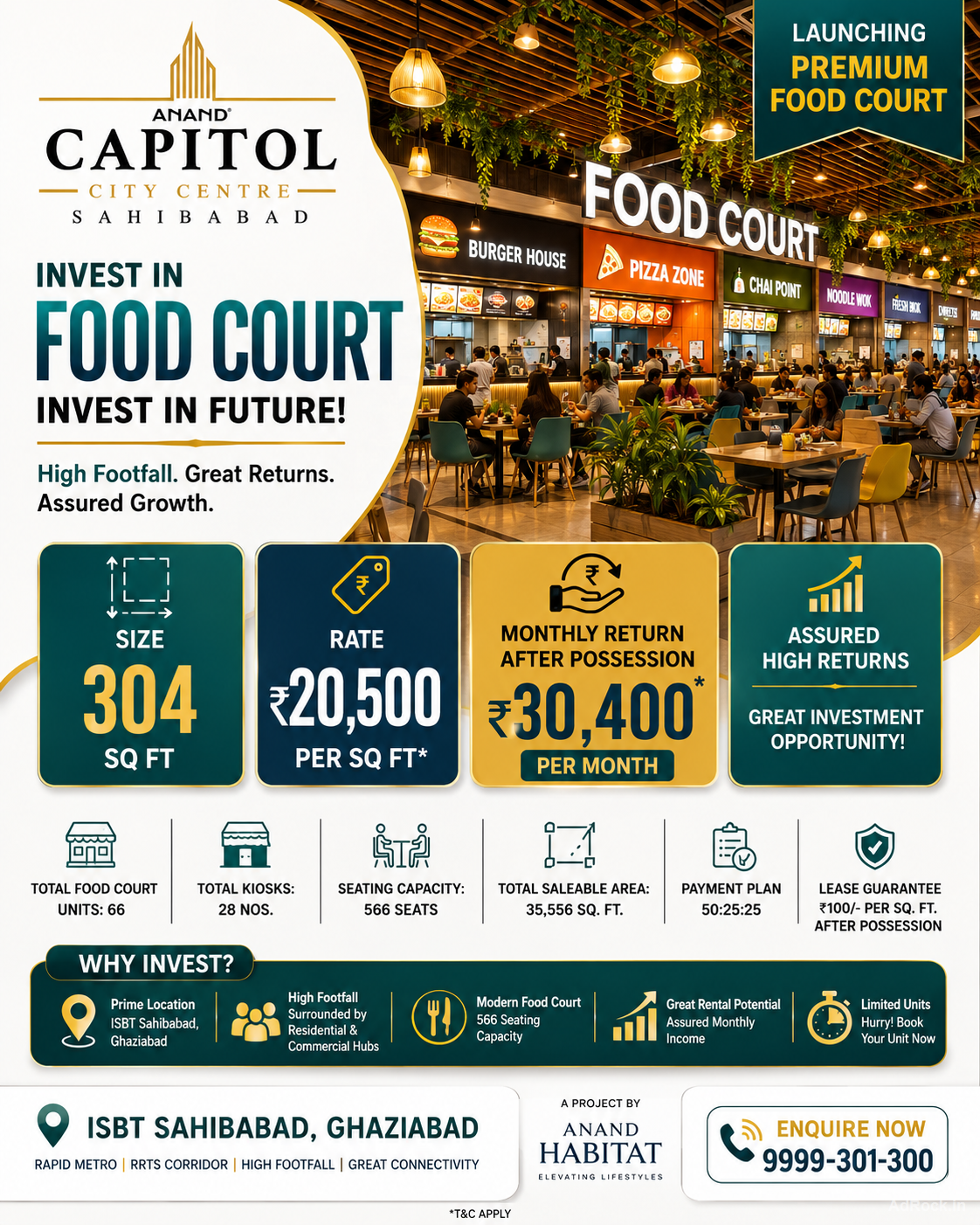 🍽️ FOOD COURT at Anand Capitol City Centre by Anand Habitat!