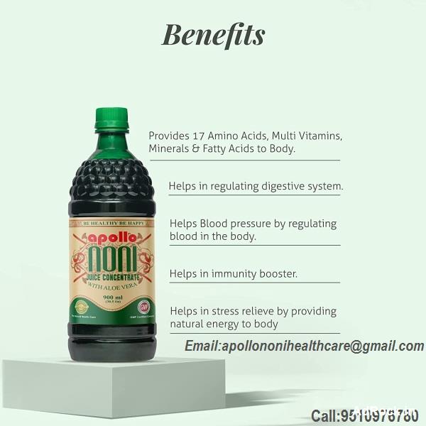 HEALTH BENEFITS OF APOLLO NONI JUICE