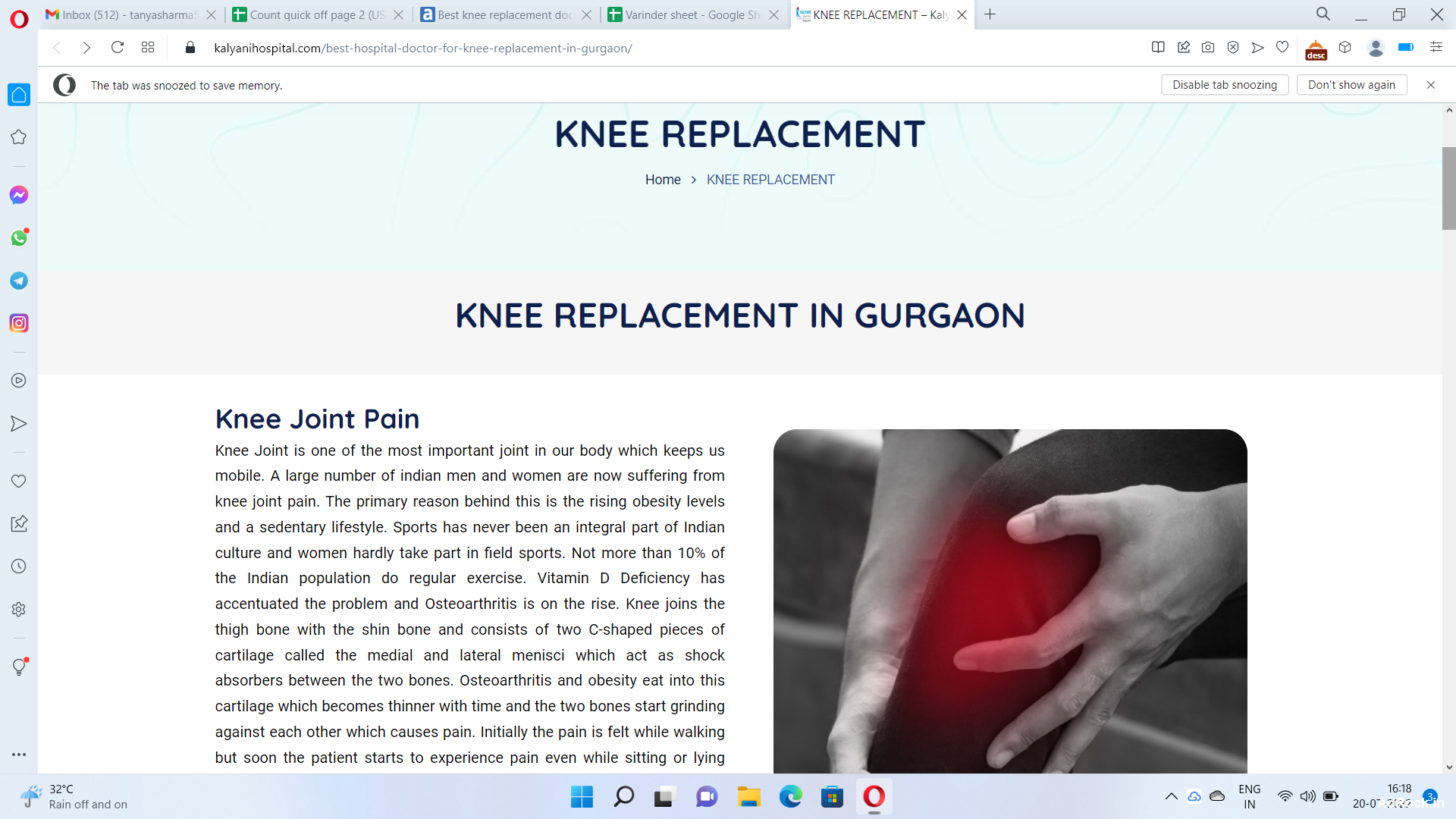 Best knee replacement doctor in Gurugram