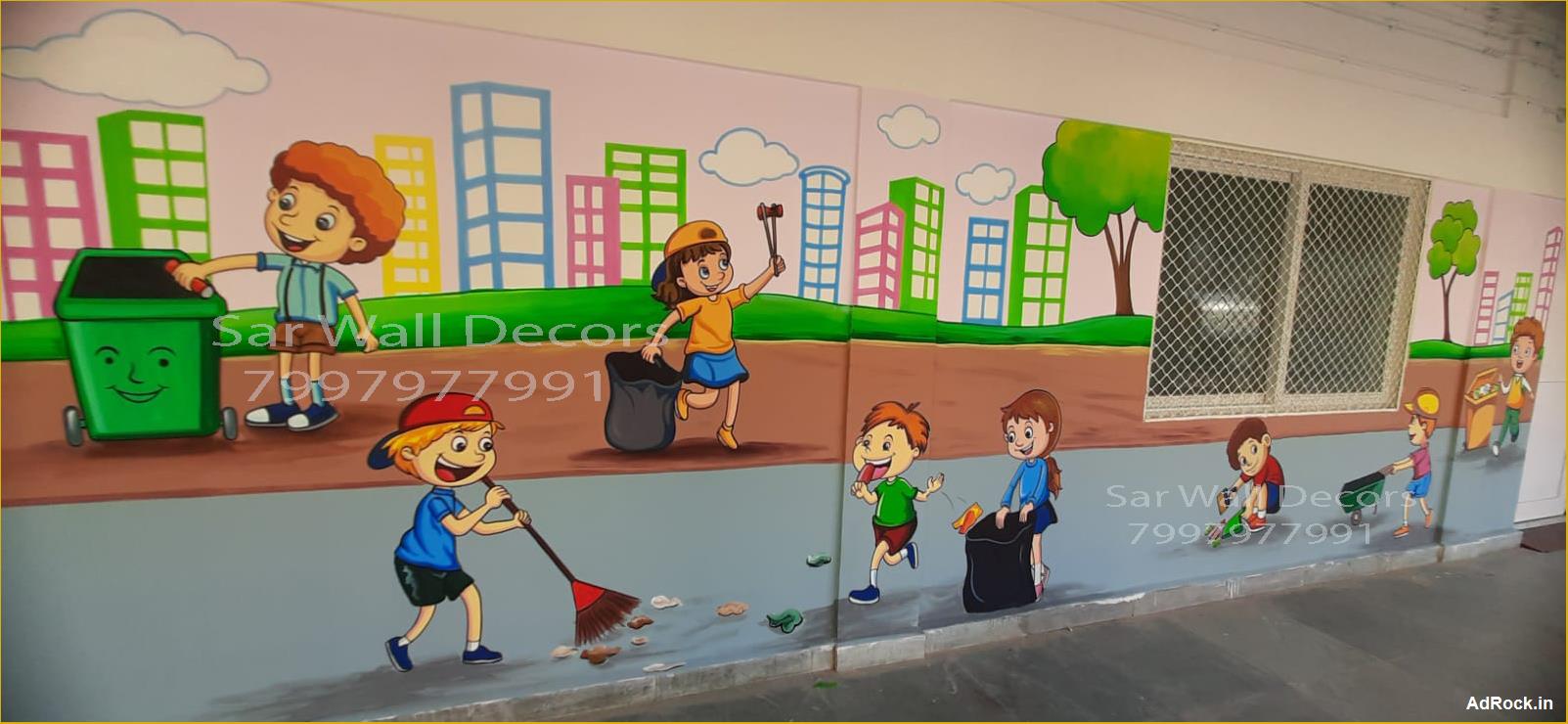 pre-primary-school-wall-painting
