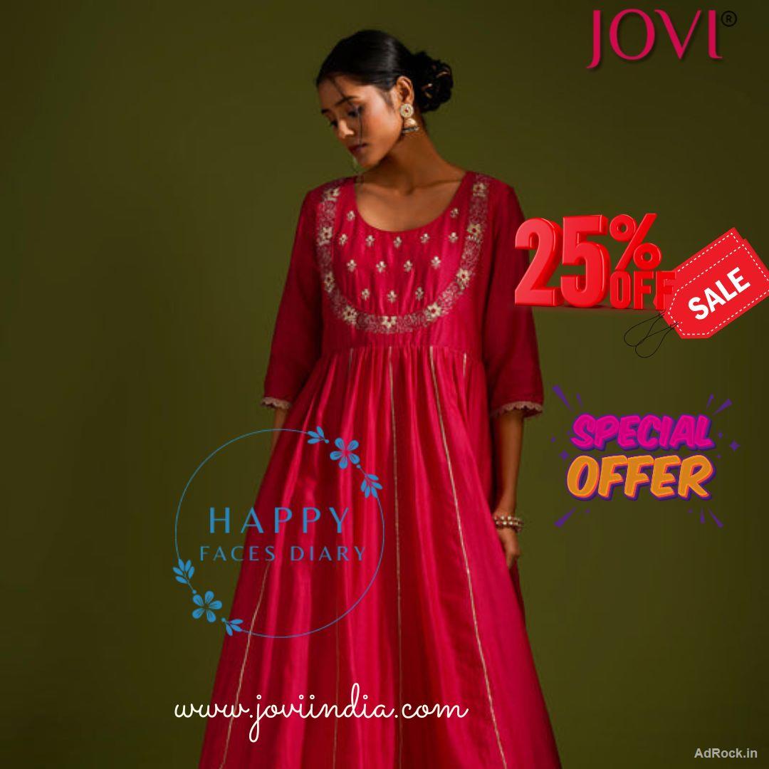 Modern Jacket Style Anarkali for Women at JOVI Fashion India